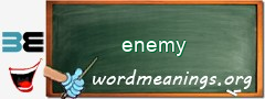 WordMeaning blackboard for enemy